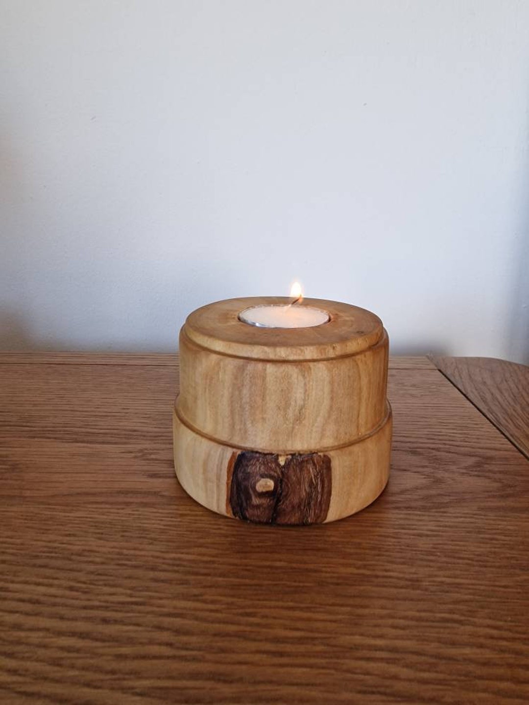 Uniquehand Turnedwooden Tea Light Holder Etsy UK