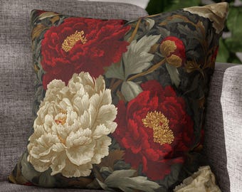 William Morris Floral Pillow Cover: Art Nouveau Decorative Cushion