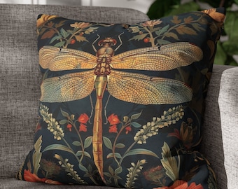 Coussin d'art libellule William Morris, housse de coussin William Morris, taie d'oreiller Art nouveau, taie d'oreiller décorative ancienne cadeau de pendaison de crémaillère