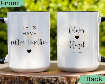 Custom Wedding Mug, Custom Engagement Mug, Mr Mrs Mug, Custom Couple Coffee Mug, Unique Wedding Gift Engagement Bride Gift, Personalized Mug