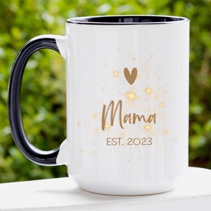 Custom Mama Mug, Personalized Gift for Mom, Gold Letter Mug, Mother's Day Gift, Mom Birthday Gift, Personalized New Mom Mug, Pregnancy Gift