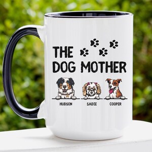 Custom Dog Mother Coffee Mug, Personalized Dog Breeds Mug, Dog Name Mug, Pet Lover Gift, Custom Pet Mug, Multiple Dog Mug, Personalized Gift