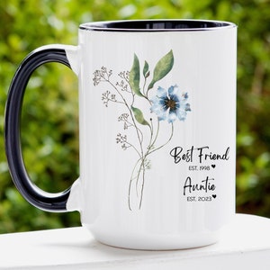 Best Friend Promoted to Auntie Mug, Sister Auntie Mug, Custom Aunt Mug, Promoted to Aunt Mug Est 2023, New Aunt Gift, Pregnancy Announcement