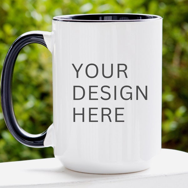Personalized Ceramic Coffee Mug, Add Your Own Logo, Text, Images, Artwork, Custom Design Mug, Bulk Order Give Away and Promote Premium Gifts