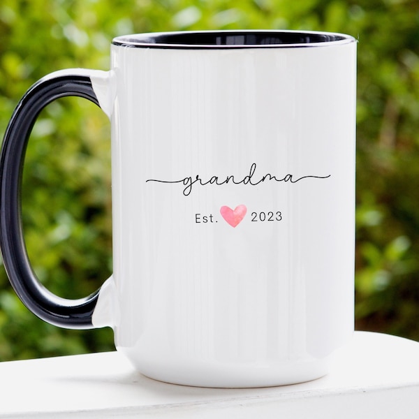 Promoted to Grandma Mug Est 2024, Pregnancy Announcement Mug, New Grandma Gift, New Baby Announcement, Custom Grandma Mug, Grandma Est 2024