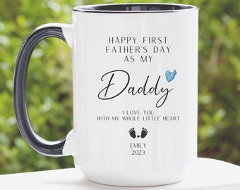 1st Father's Day Mug, New Dad Gift, Our First Fathers Day Mug, New Dad Father's Day Gifts, Personalized Fathers Day Gift from Daughter, Wife