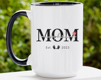 Custom Mom Mug, Personalized Gift for Mom, Custom Mug for Mom, To be Mama Gift, Future Mom Gift, Personalized New Mom Mug, Pregnancy Gift