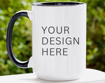 Personalized Ceramic Coffee Mug, Add Your Own Logo, Text, Images, Artwork, Custom Design Mug, Bulk Order Give Away and Promote Premium Gifts