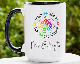 Teacher Appreciation Mug, Custom Teacher Gifts Personalized Mug for Teacher, Teacher Appreciation Gifts for Teacher Name Gifts from Student