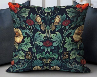 Floral Pattern William Morris Pillow, William Morris Cushion Cover, Art Nouveau Pillow Case, Vintage Cover, Ancient Decorative Pillowcase