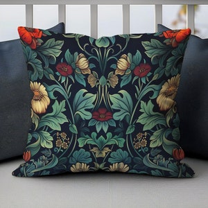 Floral Pattern William Morris Pillow, William Morris Cushion Cover, Art Nouveau Pillow Case, Vintage Cover, Ancient Decorative Pillowcase