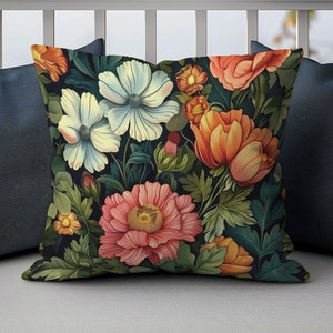 William Morris Pillow, William Morris Cushion Cover, Art Nouveau Pillow Case, Vintage Cover, Ancient Decorative Floral Flowers Pillowcase