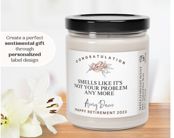 Funny Retirement Gift, Retirement Gift for Women, Retirement Gift for Men, Retirement Gift for Teacher, Retirement Candle, Gift for Coworker