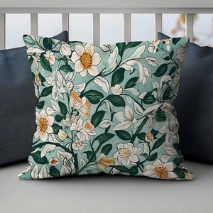 William Morris Pillow, William Morris Cotton Floral Pattern Cushion, Art Nouveau Pillow Case, Vintage Cover, Ancient Decorative Pillowcase