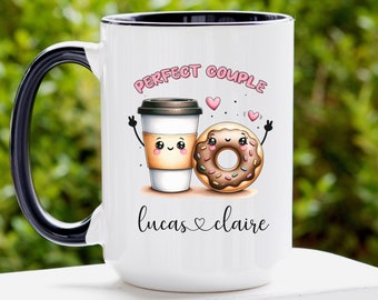 Perfect Couple Valentine Mug Personalized, Anniversary Gift for Him and Lover, Boyfriend Valentines Day Gift from Girlfriend, Gift from Wife