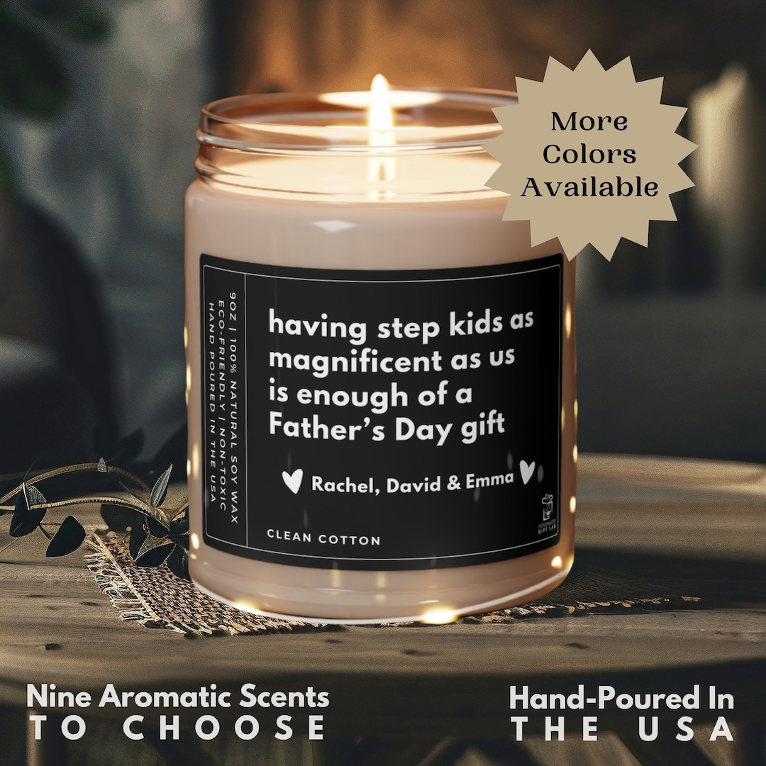 Stepdad Fathers Day Gifts From Us Funny Step Dad Father's Day Candle ...