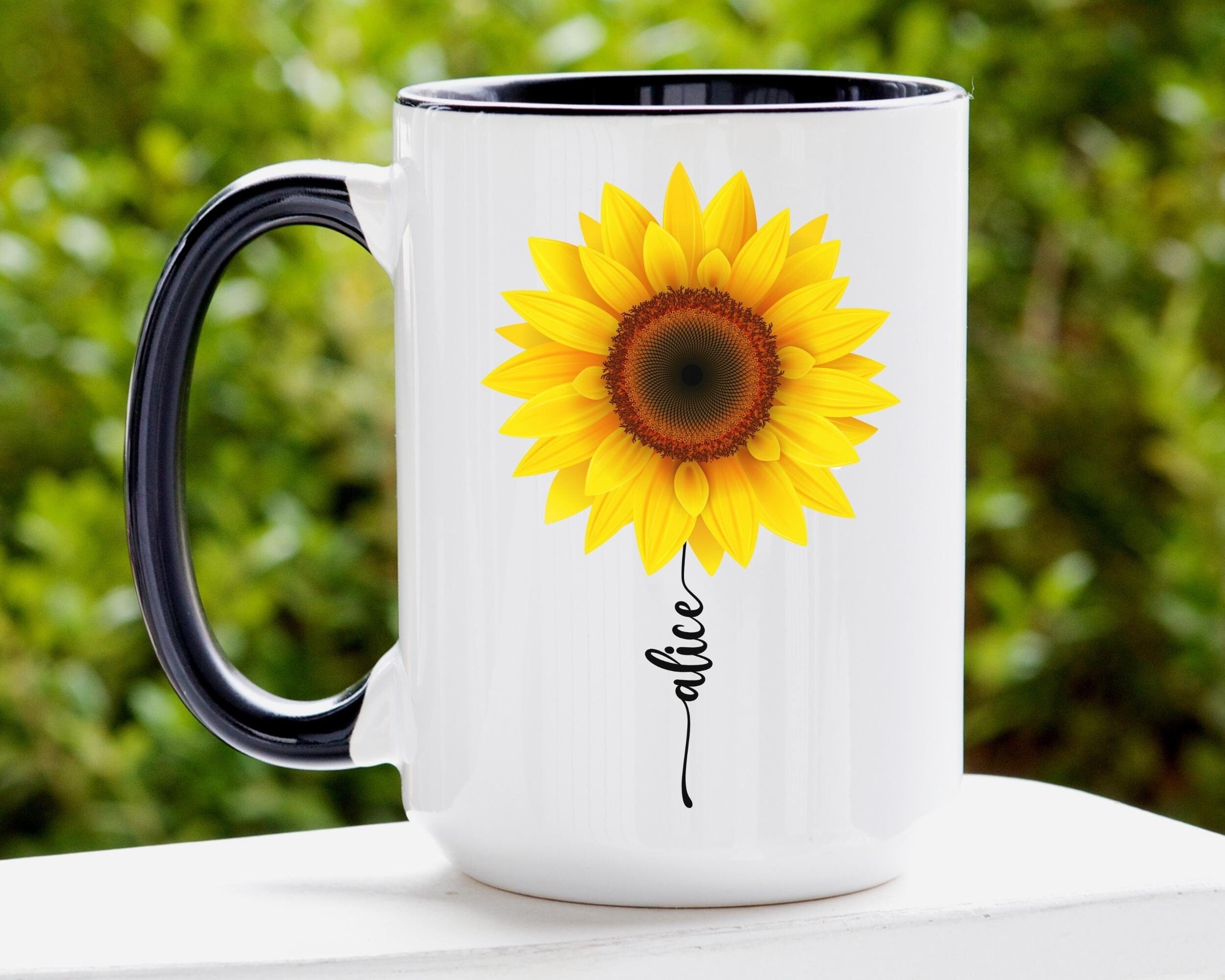 Mid Century Modern Coffee Mug - Sunflower