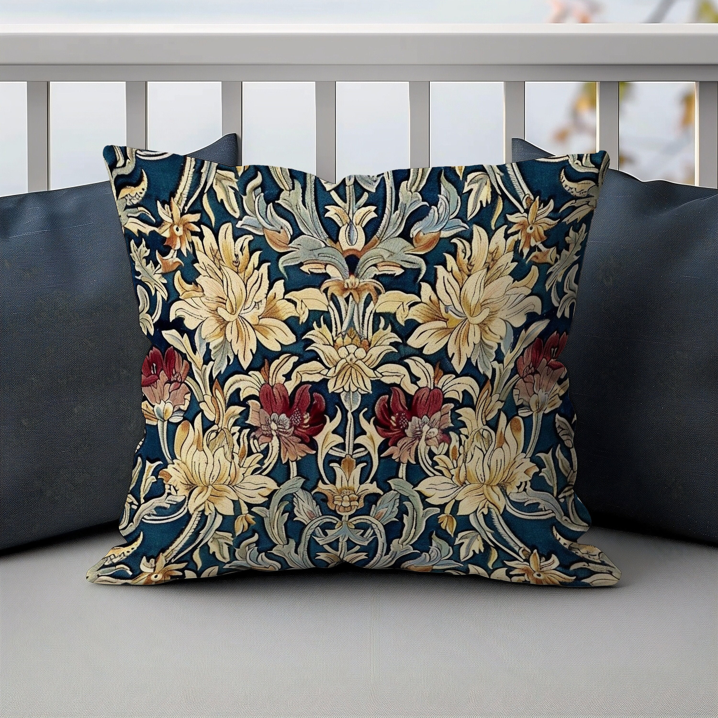 William Morris Floral Pattern Pillow, William Morris Cushion Cover