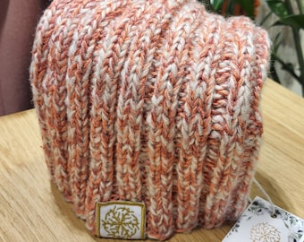 Baggy Beanie, Upcycled Yarn Knit, Lined Winter Hat, Slouchy Beanie, Casual Streetwear