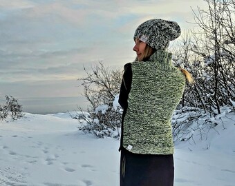 Hand Knitted Winter Sweatshirt: Warm Pullover for Tall Women