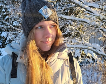 Baggy Beanie, Upcycled Yarn Knit, Lined Winter Hat, Slouchy Beanie, Casual Streetwear