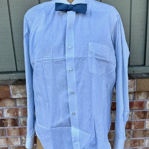 1940s 1950s Arrow Dress Shirt NOS / New Old Stock / Classic Cotton Fabric with Starched Collar & Cuffs / Art Deco MCM Fashion / Size L 16.5”