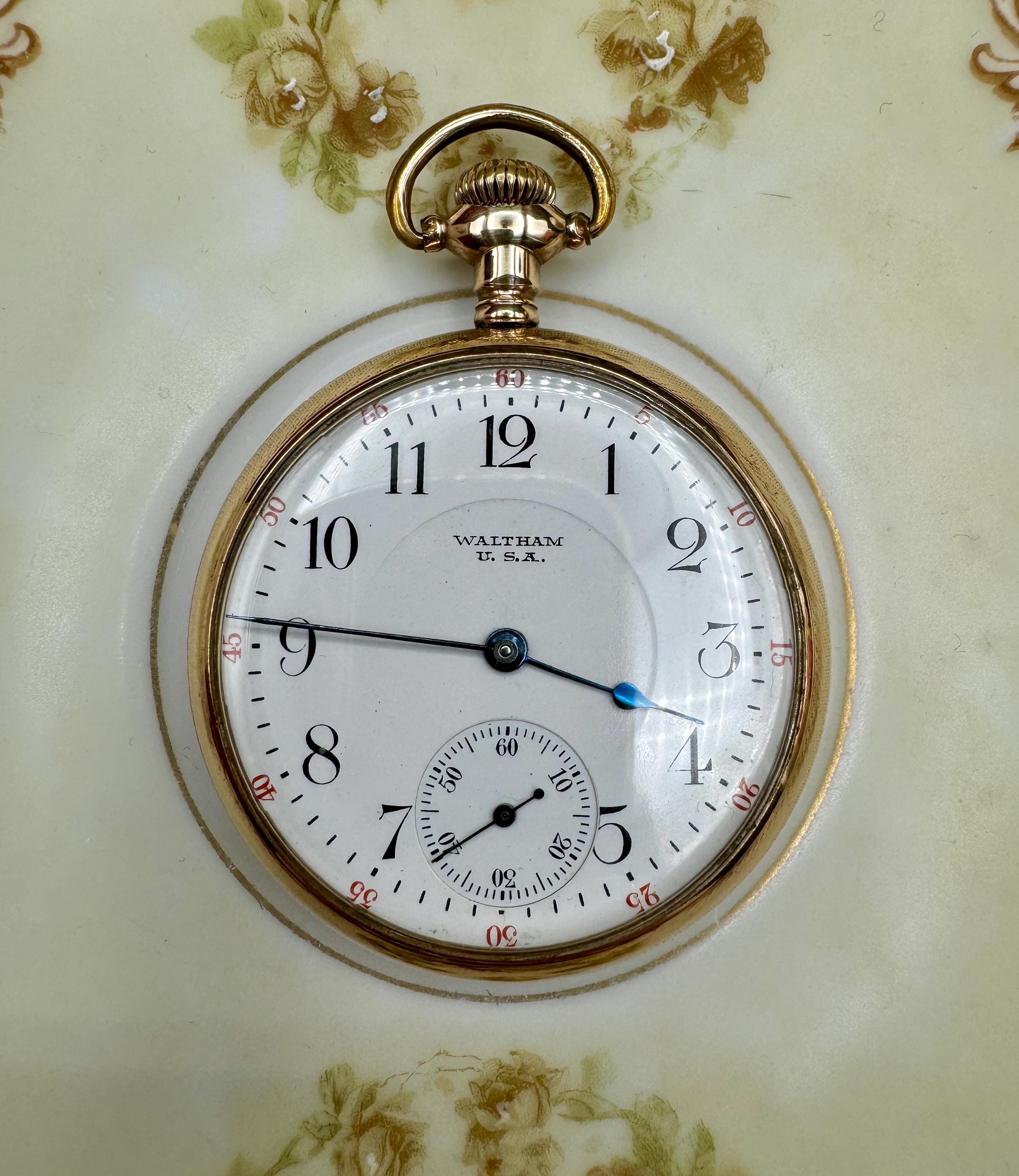1904 Gold Waltham Pocket Watch Size 16s 23 Jewels Victorian