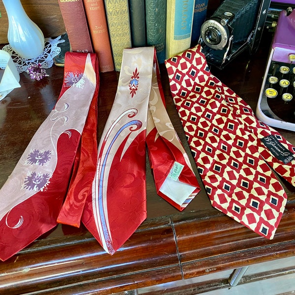 1940s 1950s Silk Ties / Art Deco Victorian Mid Century Fashion / Your Pick!