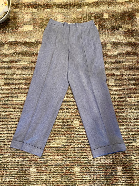 1950s ATOMIC ERA 2pc Wool Suit / drop loop pants … - image 8