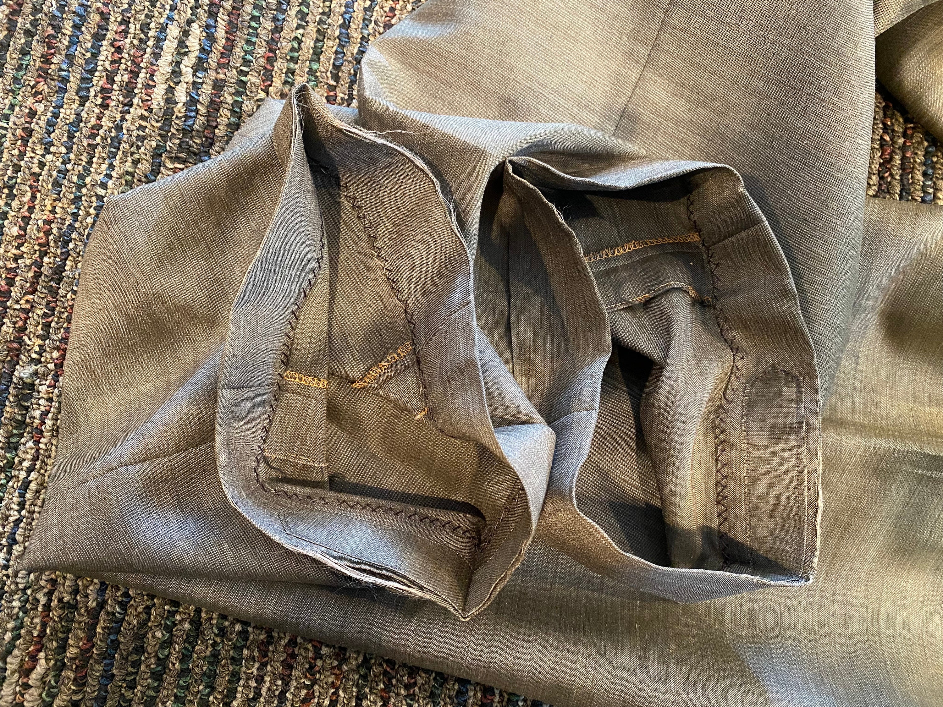 1950s 1960s Grey Sliver Shark Skin Suit / 2 Piece W/ High 1950s 1960s Grey Sliver Shark Skin Suit / 2 Piece W/ High