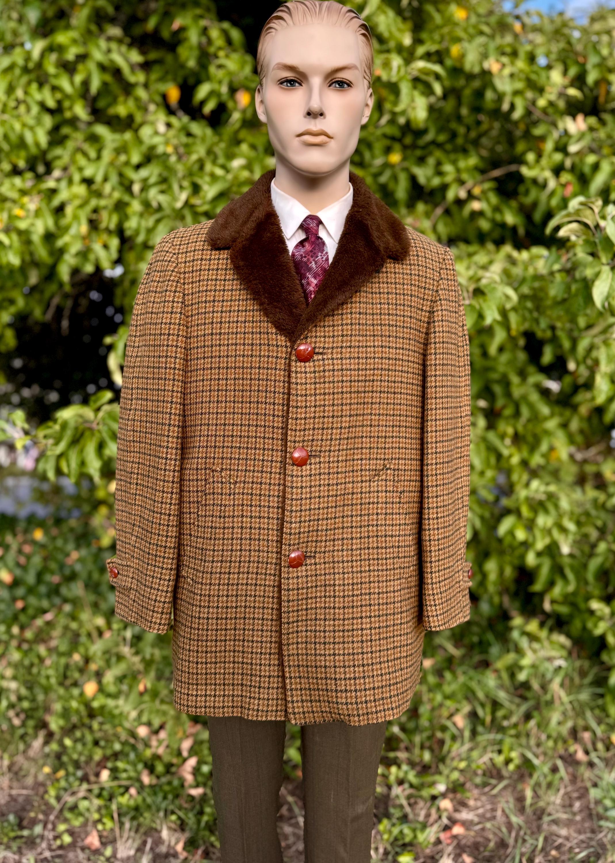 Treat ürself tweed check vintage coat Tweed Vintage Outerwear Coats & Jackets for Men for sale - eBay