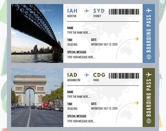 Diy Printables Airline Ticket