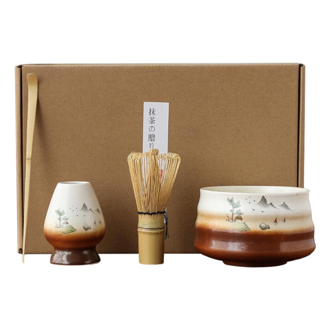 Traditional Japanese Matcha Tea Set Handmade Ceramic Etsy