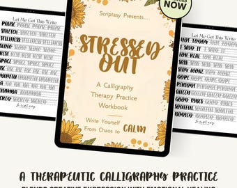 Stressed Out Handlettering Workbook | Achtsame Schriftpraxis zum Stressabbau, für Angst und zur Selbstfürsorge | Schreib Dich ruhig