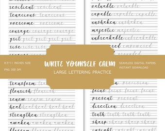 Handlettering Therapie Workbook: Angst & Zuversicht (PDF Download)