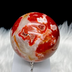 Large Druzy Carnelian Crystal Sphere - 1kg