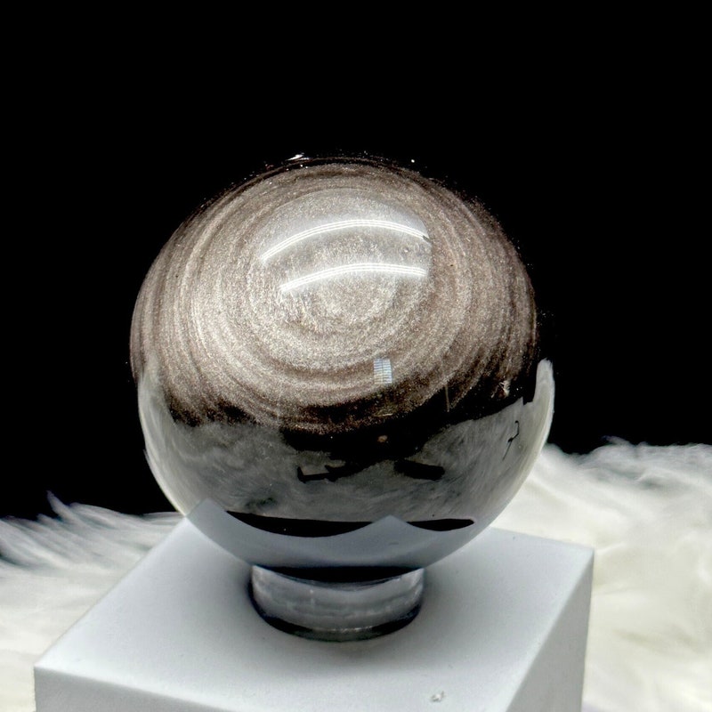 Obsidian Sphere - Etsy