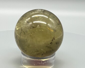 Esfera de Citrino Natural de Grado AAA con arcoíris - Tamaño mediano - 123 gramos