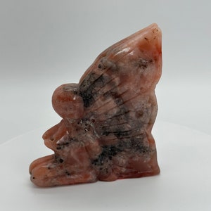 Agate fairy, Pink agate fairy carving, crystal fairy, fairy carving, fairy statue, Butterfly Fairy carving