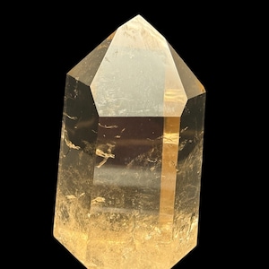 AAA Grade Citrine Crystal Point – High Clarity, 399 Grams, 4 Inches Tall