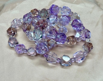 Lavender amethyst bracelet. February birthstone. Birthday gift. Spiritual, balance and meditation bracelet. Stacking jewelry - 14mm