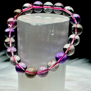 High Quality Rutilated Super 7 Crystal bracelet- 8mm bead size