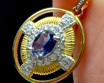 Genuine Tanzanite Crystal Pendant – Sterling Silver Gemstone Necklace for Spiritual Growth & Intuition