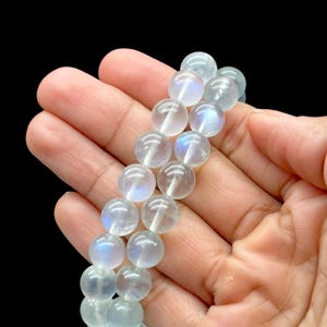 Discover Serenity with Our High-Quality Moonstone Crystal Bracelet - 9mm bead size