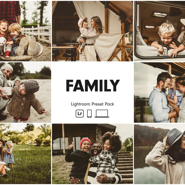 10 FAMILY Lightroom Presets | Family Portrait Presets | Newborn Baby Presets | Warm Natural Presets | Outdoor Engagement Photo Presets