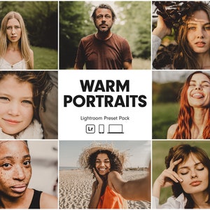 10 WARM PORTRAITS Lightroom Presets | Portrait Presets | Cinematic Photography Presets | Warm Natural Presets | Moody Outdoor Photo Presets