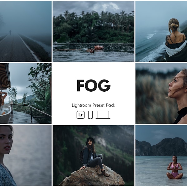 10 FOG Lightroom Presets | Moody Blue Preset | Dark Preset | Photography Preset | Cool Preset | Photo Editing | Dark And Moody Film Preset