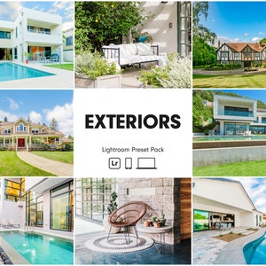 10 EXTERIORS Lightroom Presets | Real Estate Presets | Exterior Preset | Clean Home Preset | Outdoor Presets | House Presets | Real Estate