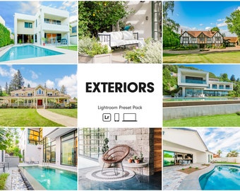 10 EXTERIORS Lightroom Presets | Real Estate Presets | Exterior Preset | Clean Home Preset | Outdoor Presets | House Presets | Real Estate