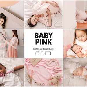 10 BABY PINK Lightroom Presets | Preset dla noworodków | Preset dla niemowląt | Preset Bright Clean | Preset dla mam blogerek na Instagramie | Preset Light Airy